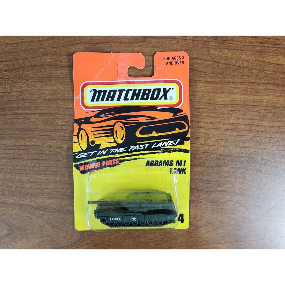 Vintage Diecast 1995 Matchbox Moving Parts #54 Abrams M1 Green Tank New